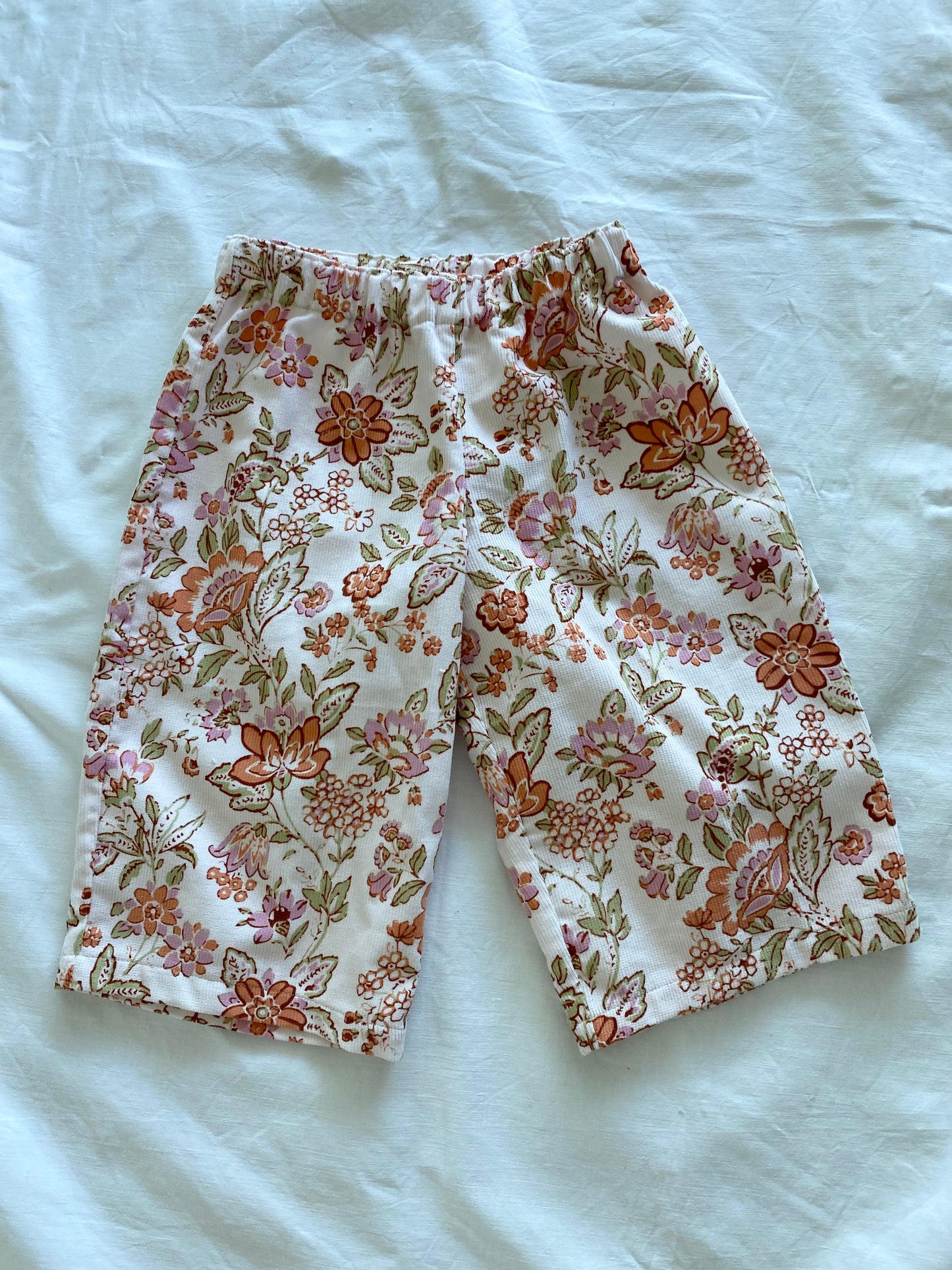 Floral Colette Pants - Corduroy Light Pink