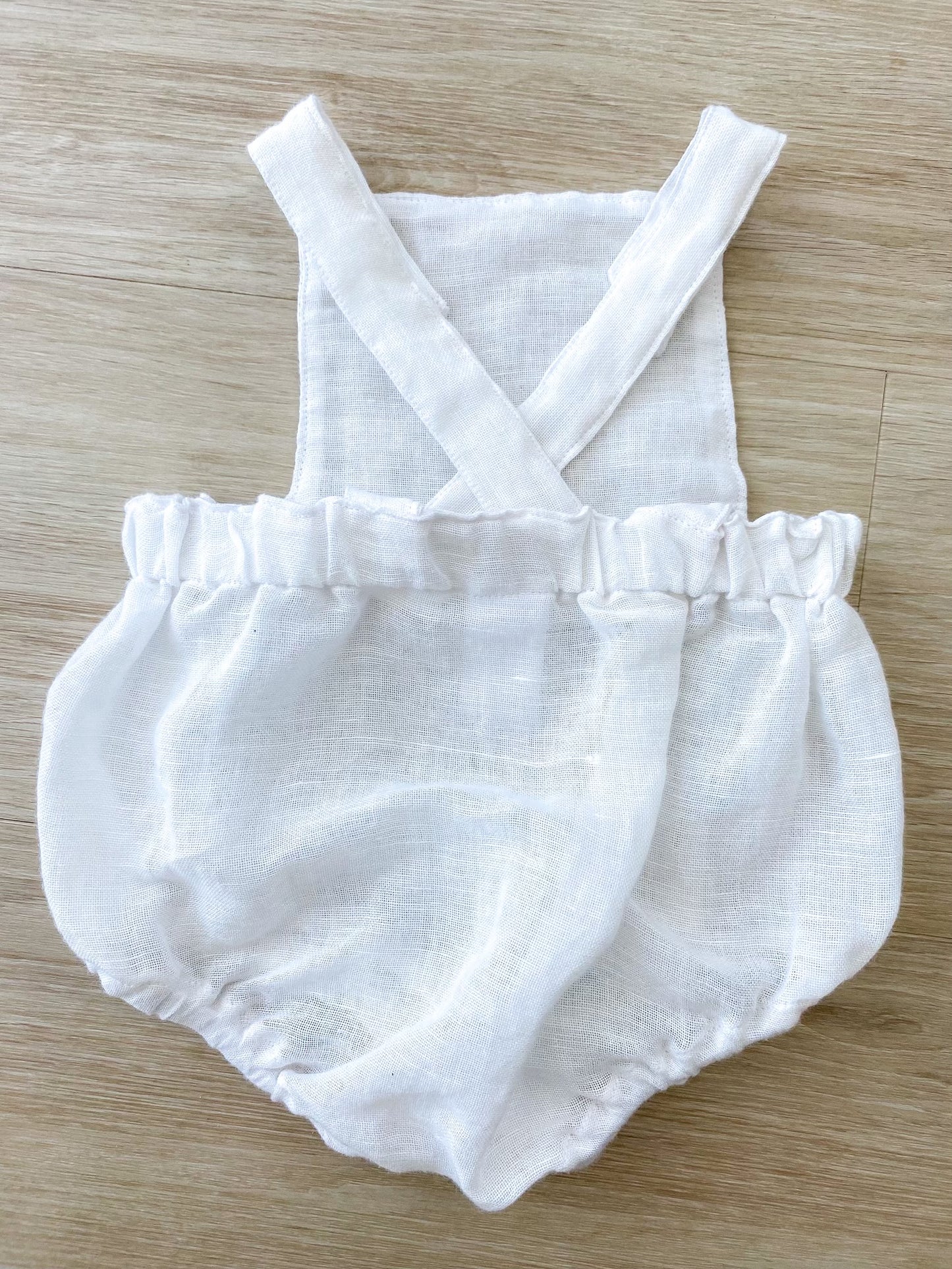 Unisex Romper - Pure Linen White
