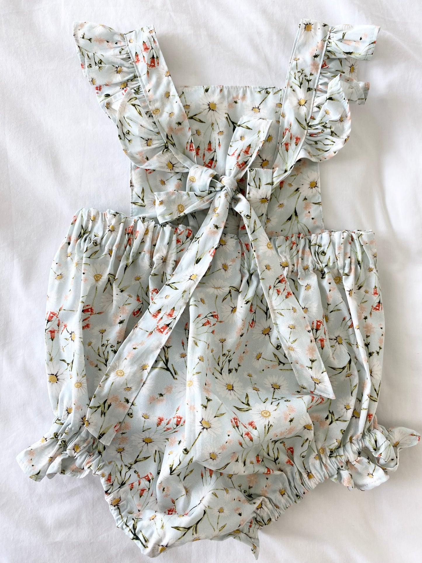 Marigold Romper - Daisy Blue - Japanese Poplin