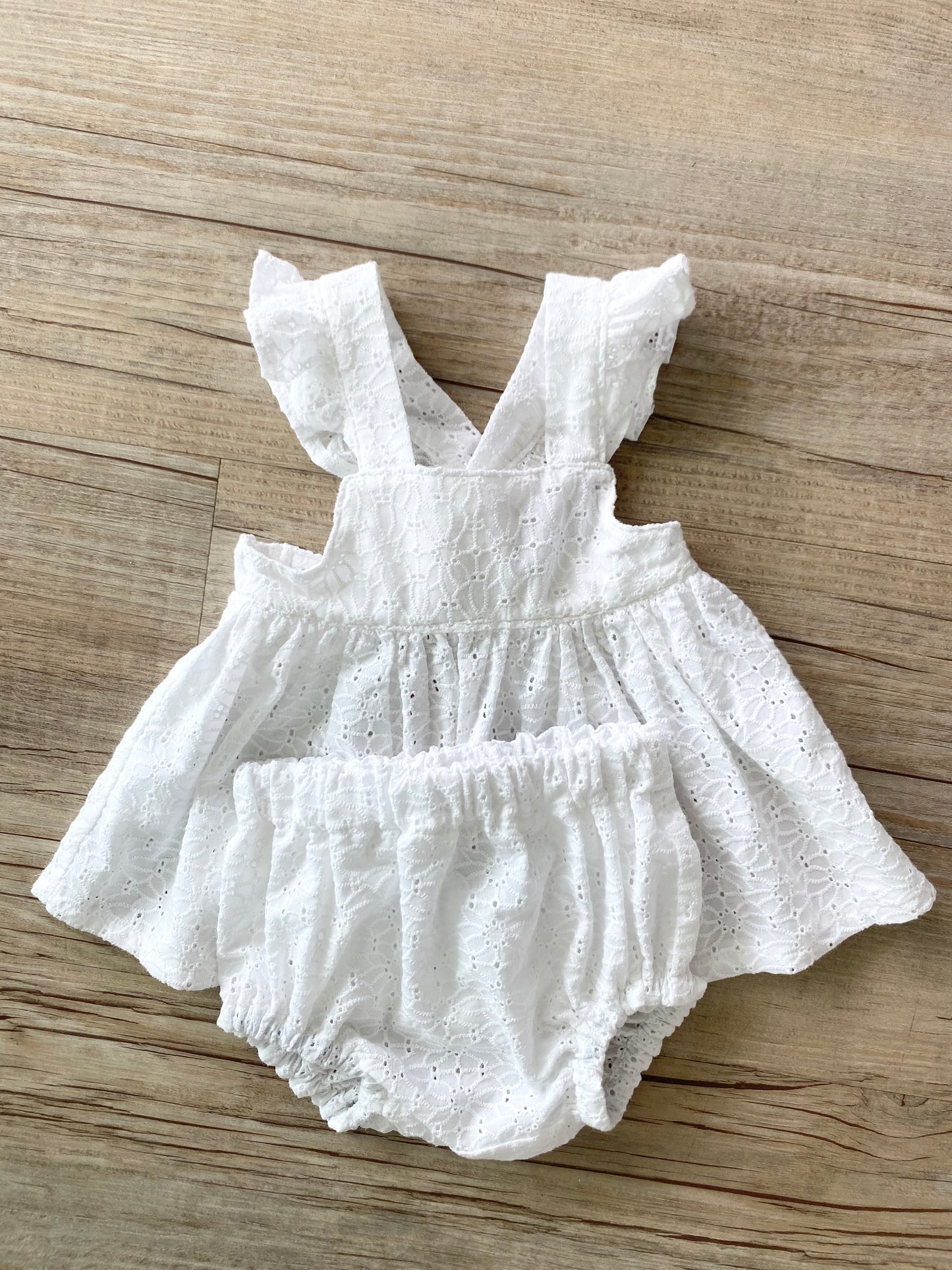 Marigold Peplum Set ~ White Cotton Broderie Anglaise