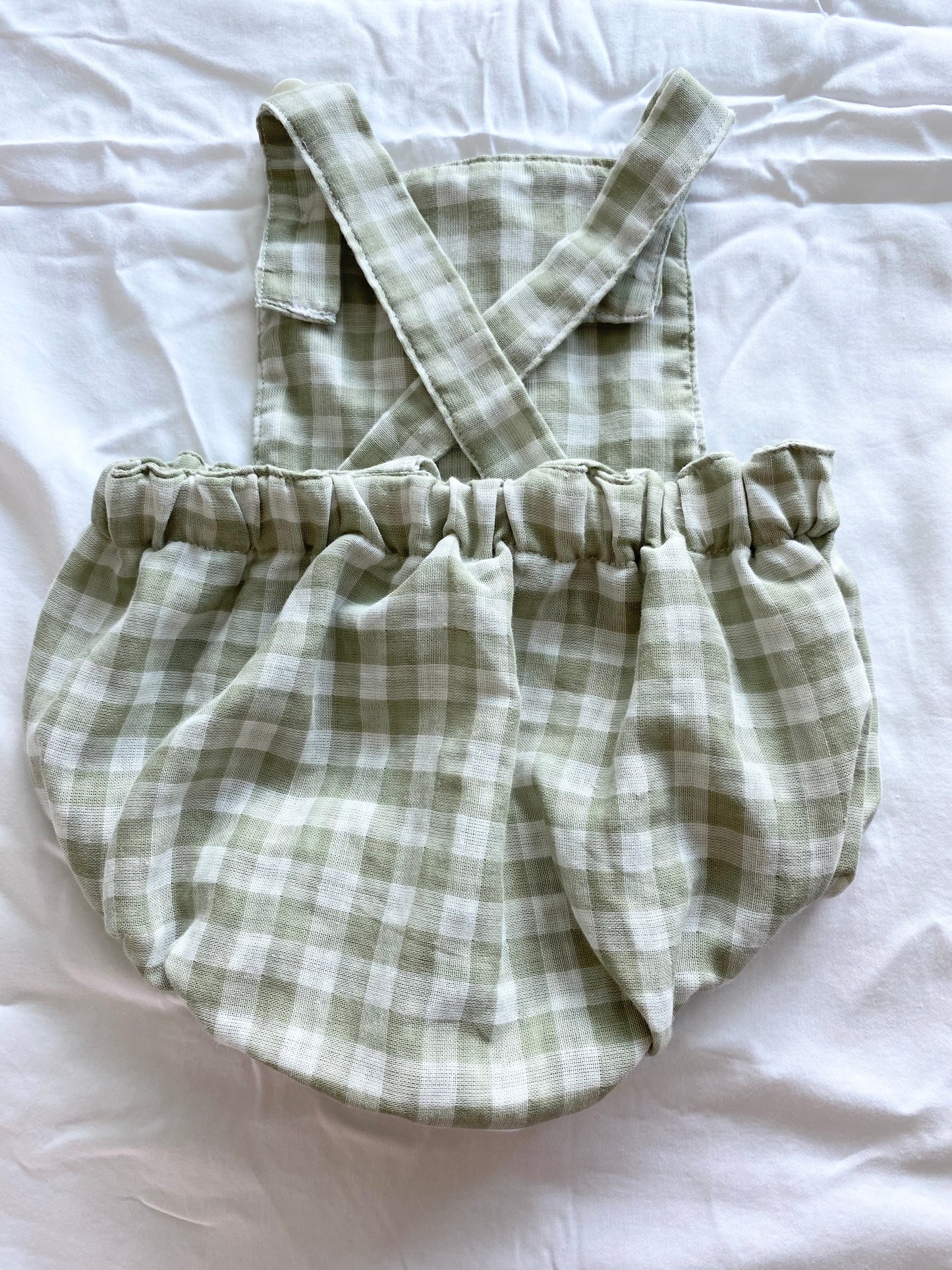 Unisex Romper - Cotton Double Cloth Sage