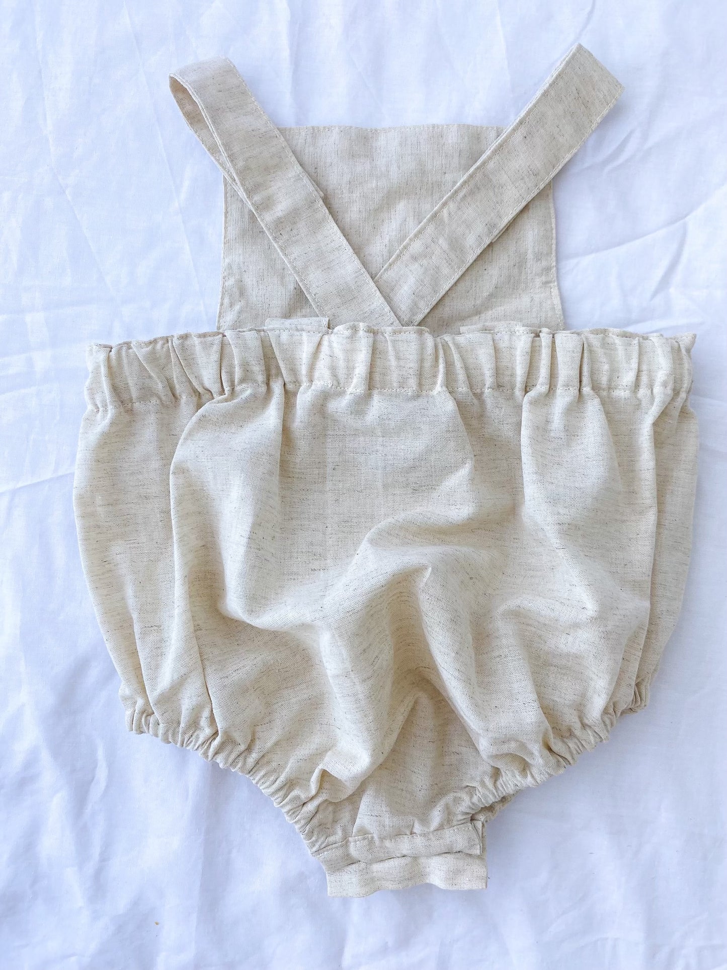 Unisex Romper - Flax Cotton Natural