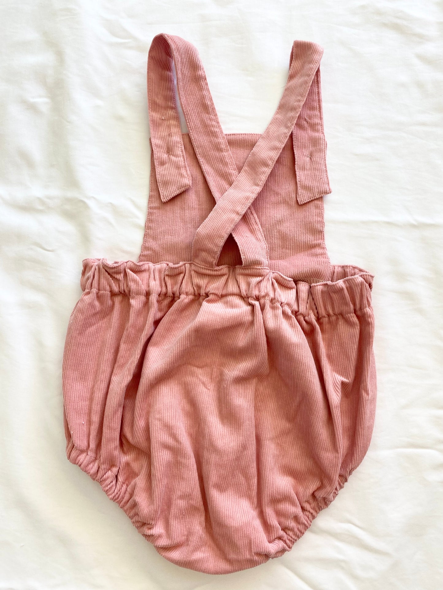 Girl’s Romper - Soft Pinwale Corduroy - Rose Pink