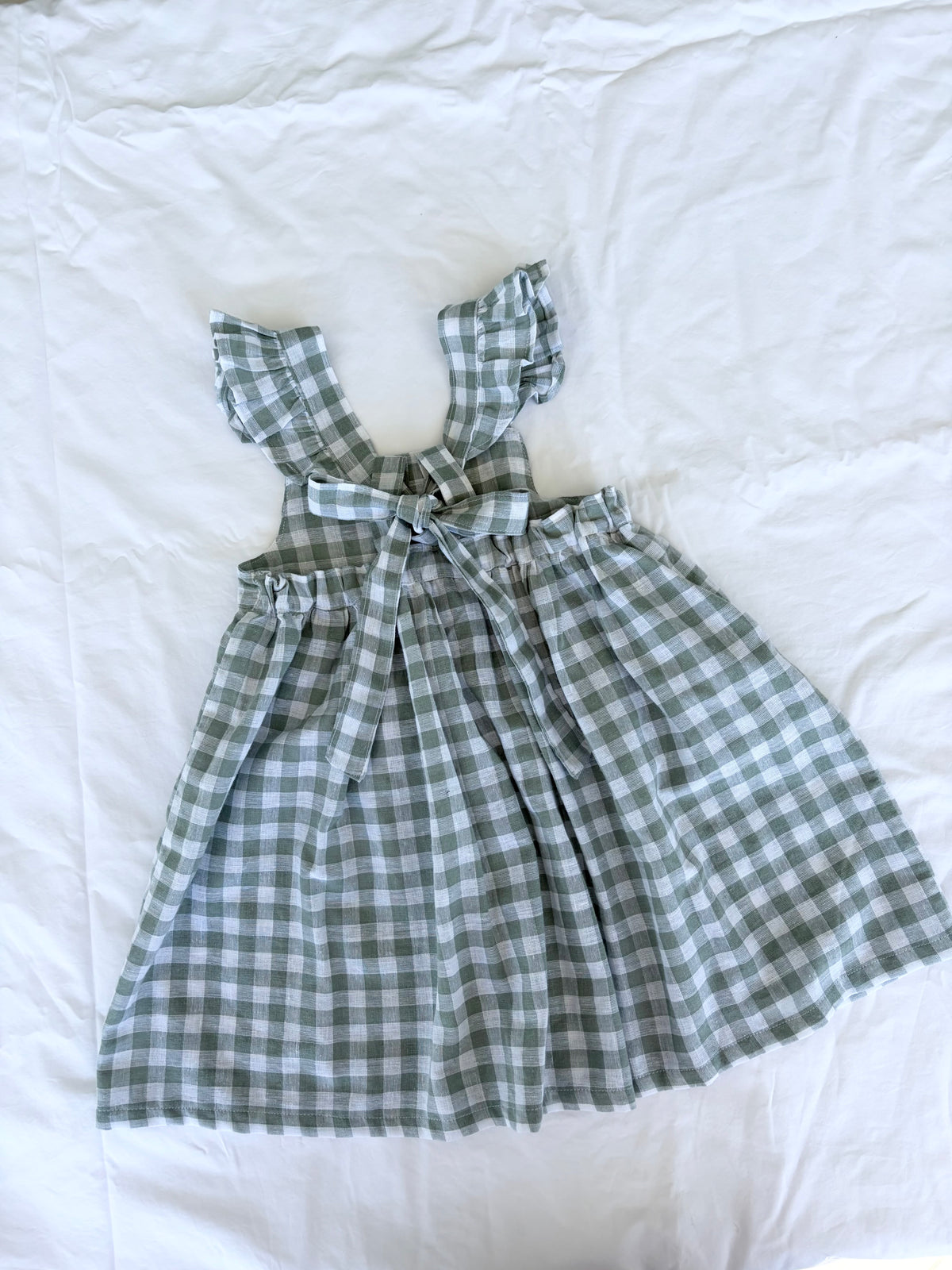 Marigold Dress - Cotton Gingham Sage