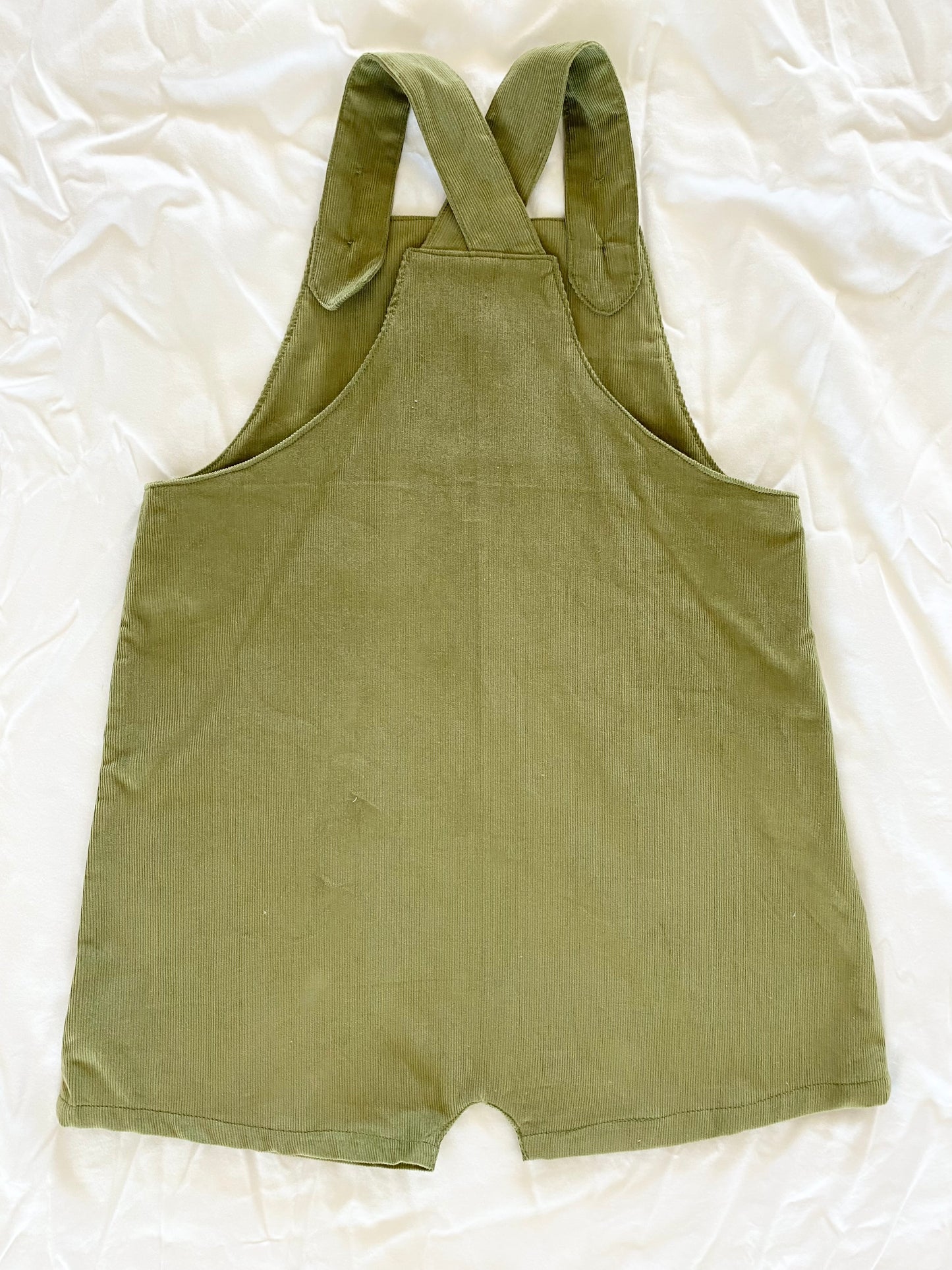 Unisex Loose Fit Overall - Boys Wear - Corduroy Pin Whale - Olive