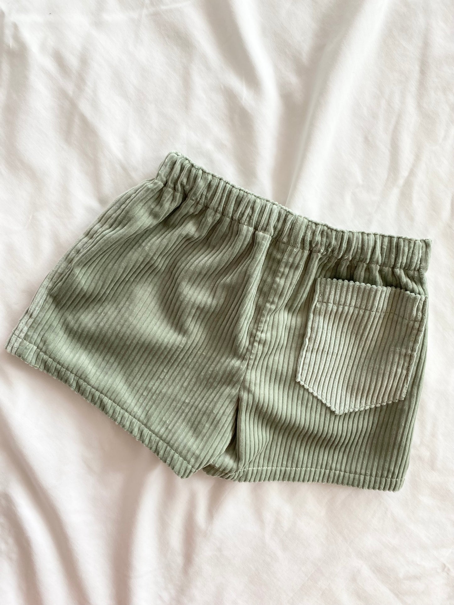 Boys Shorts - Corduroy Sage Green