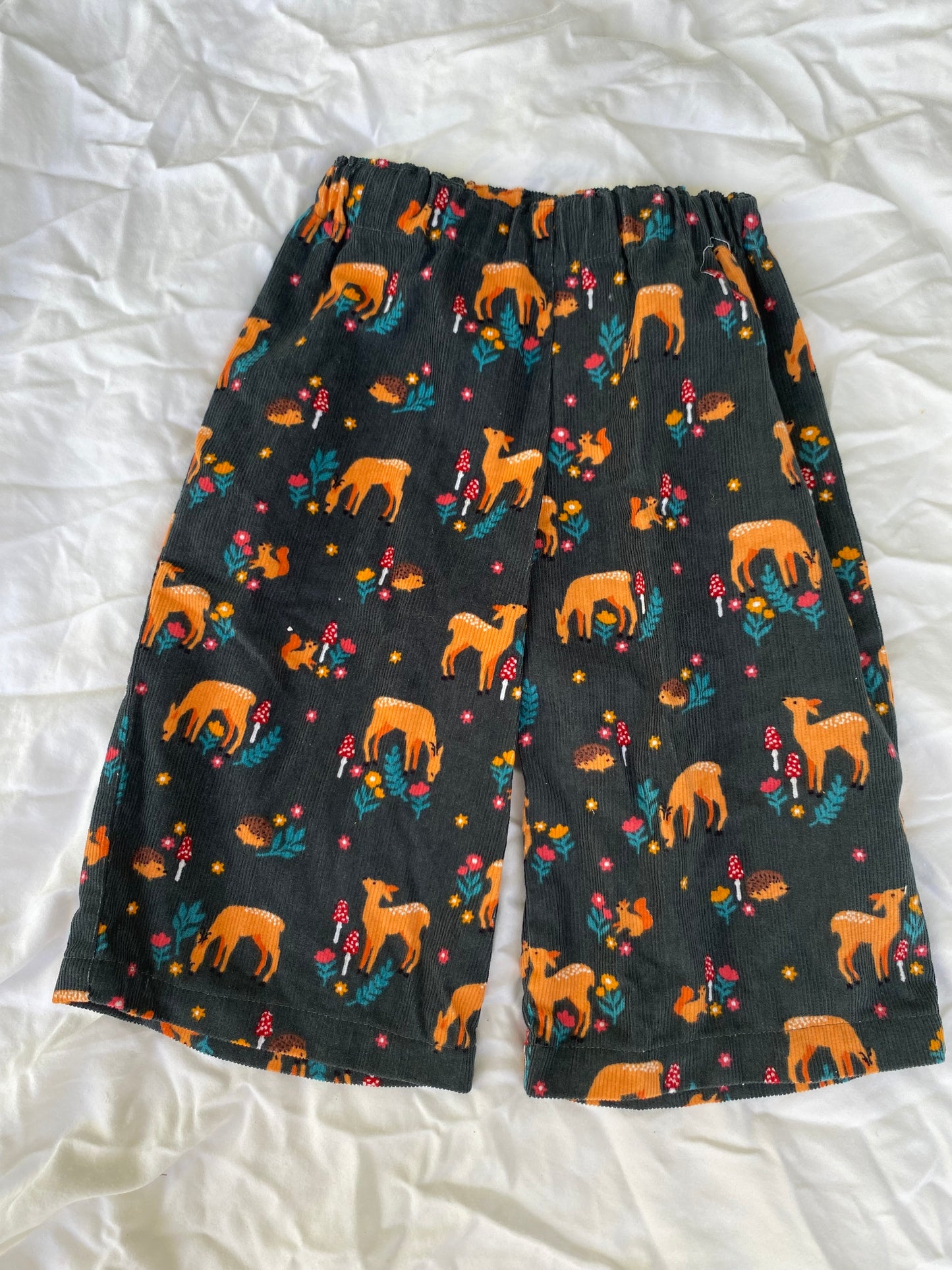 Sylvie Colette Pants - Corduroy Forest Green Native Deer