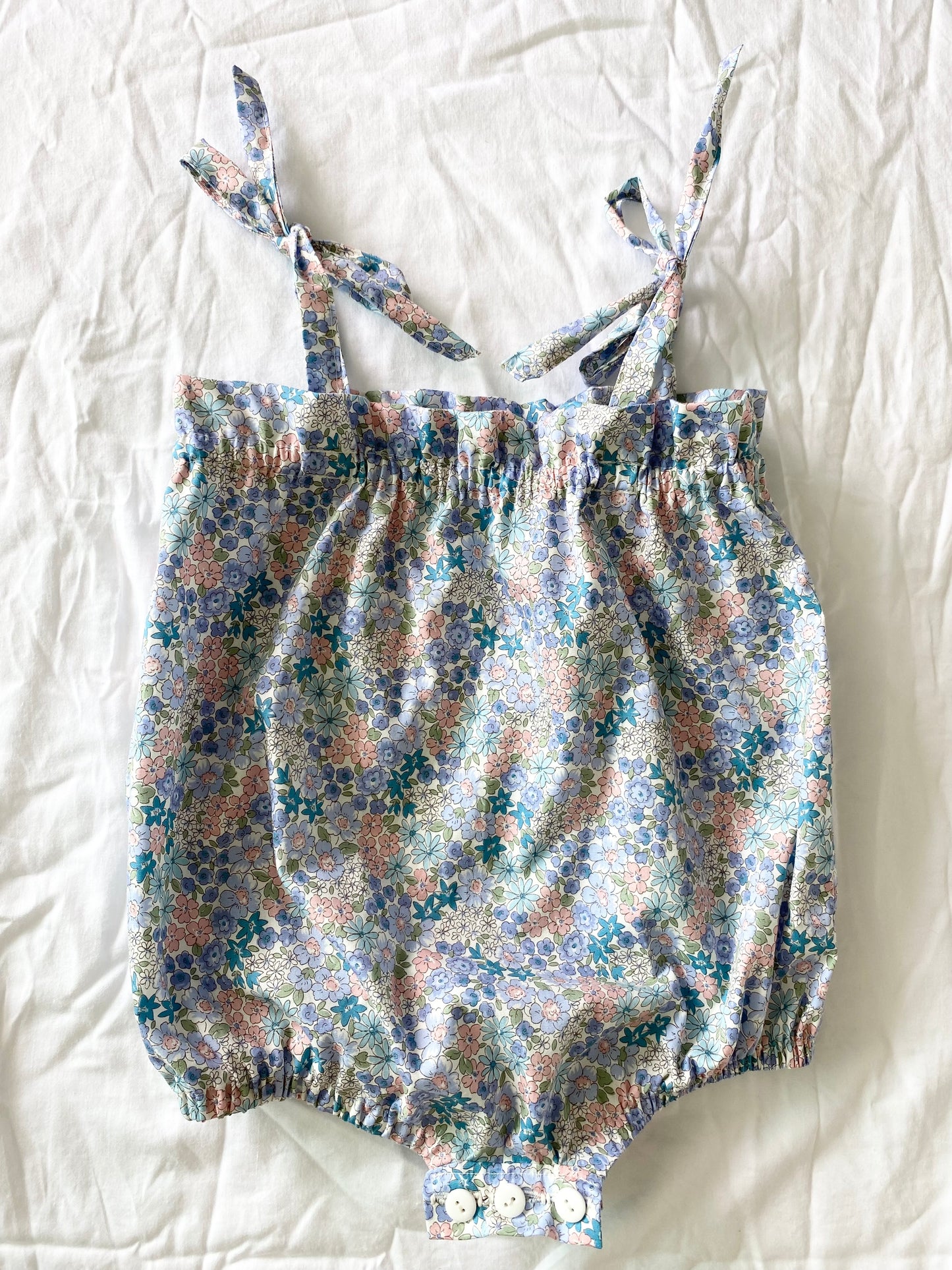 Libby Shoestring Romper - Cotton Poplin Mauve