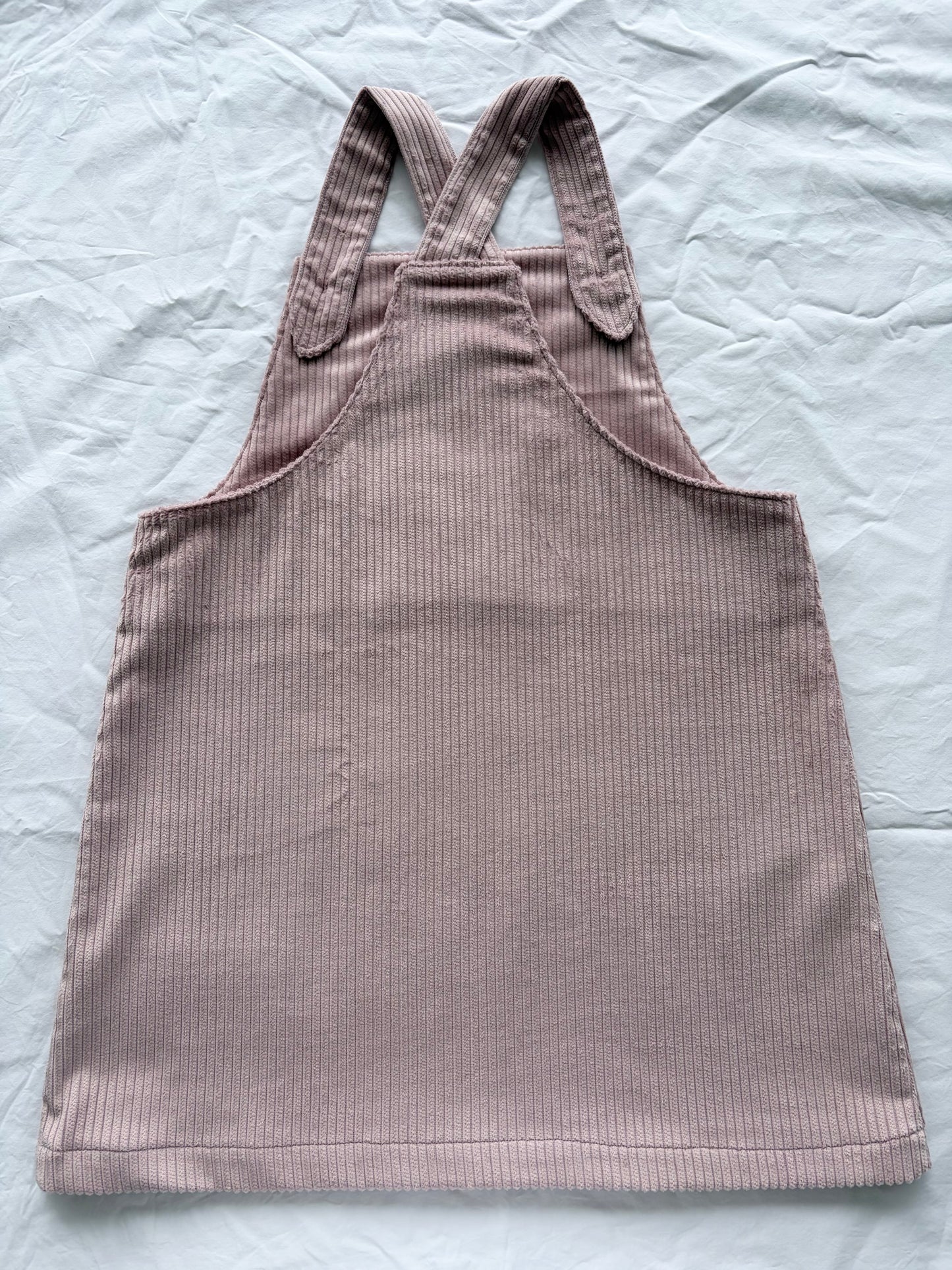 Sylvie Pinafore - Wide Wale Corduroy - Dusty Pink