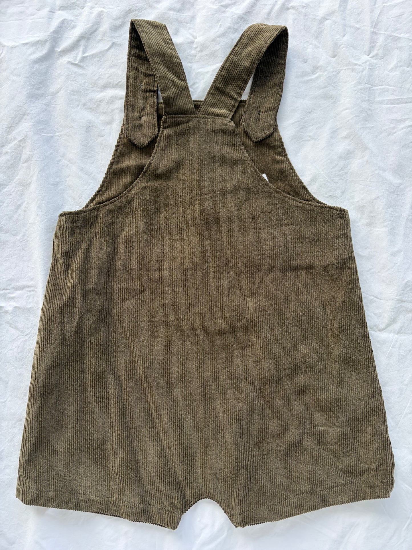 Unisex Loose Fit Overalls - Corduroy - Khaki