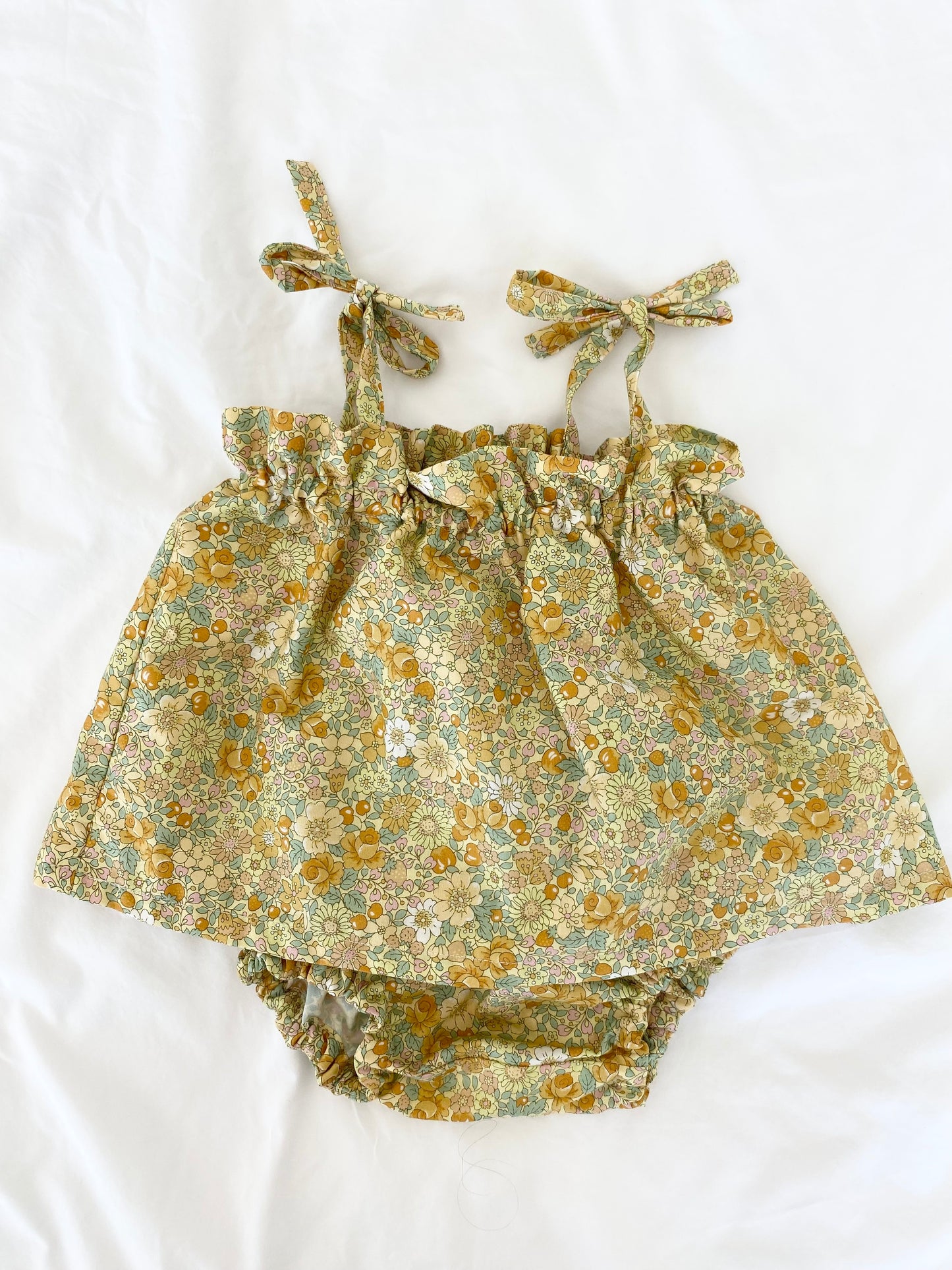 Libby Shoestring Peplum Set - Japanese Poplin Gold Harvest