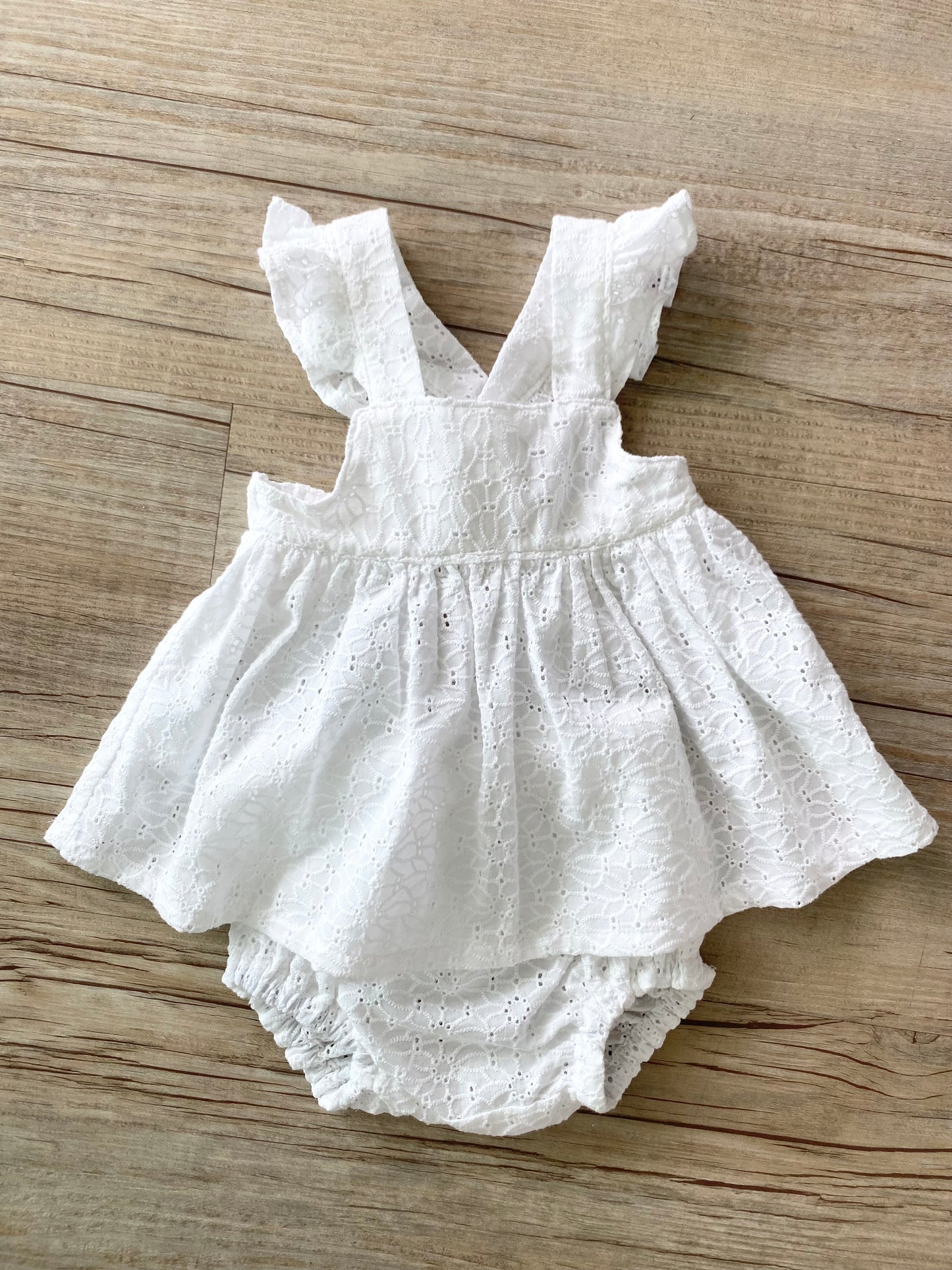 Marigold Peplum Set ~ White Cotton Broderie Anglaise