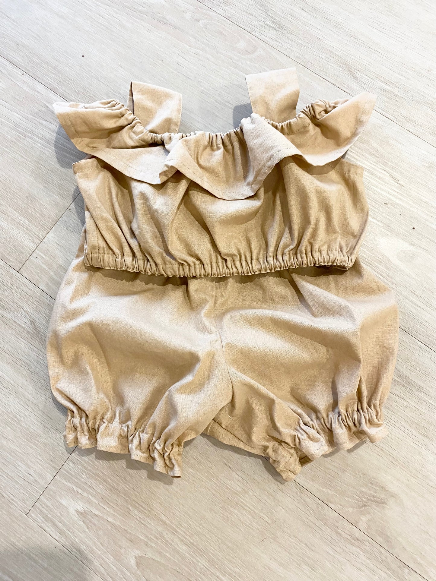 Crop Top snd Panty Bloomer Set - Cotton Caramel
