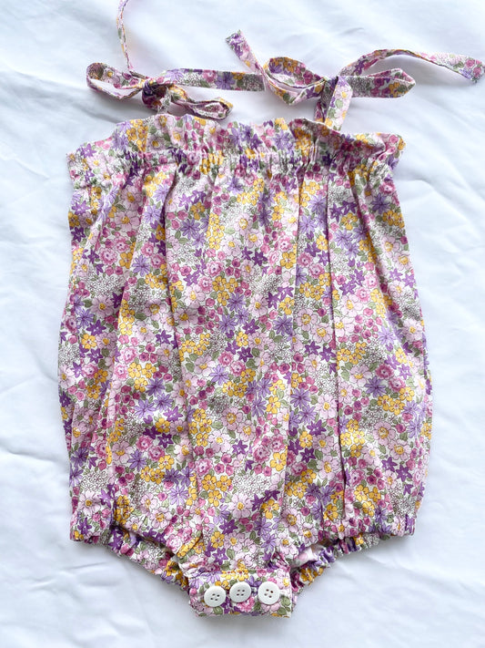 Libby Shoestring Romper - Cotton Poplin MultiColour