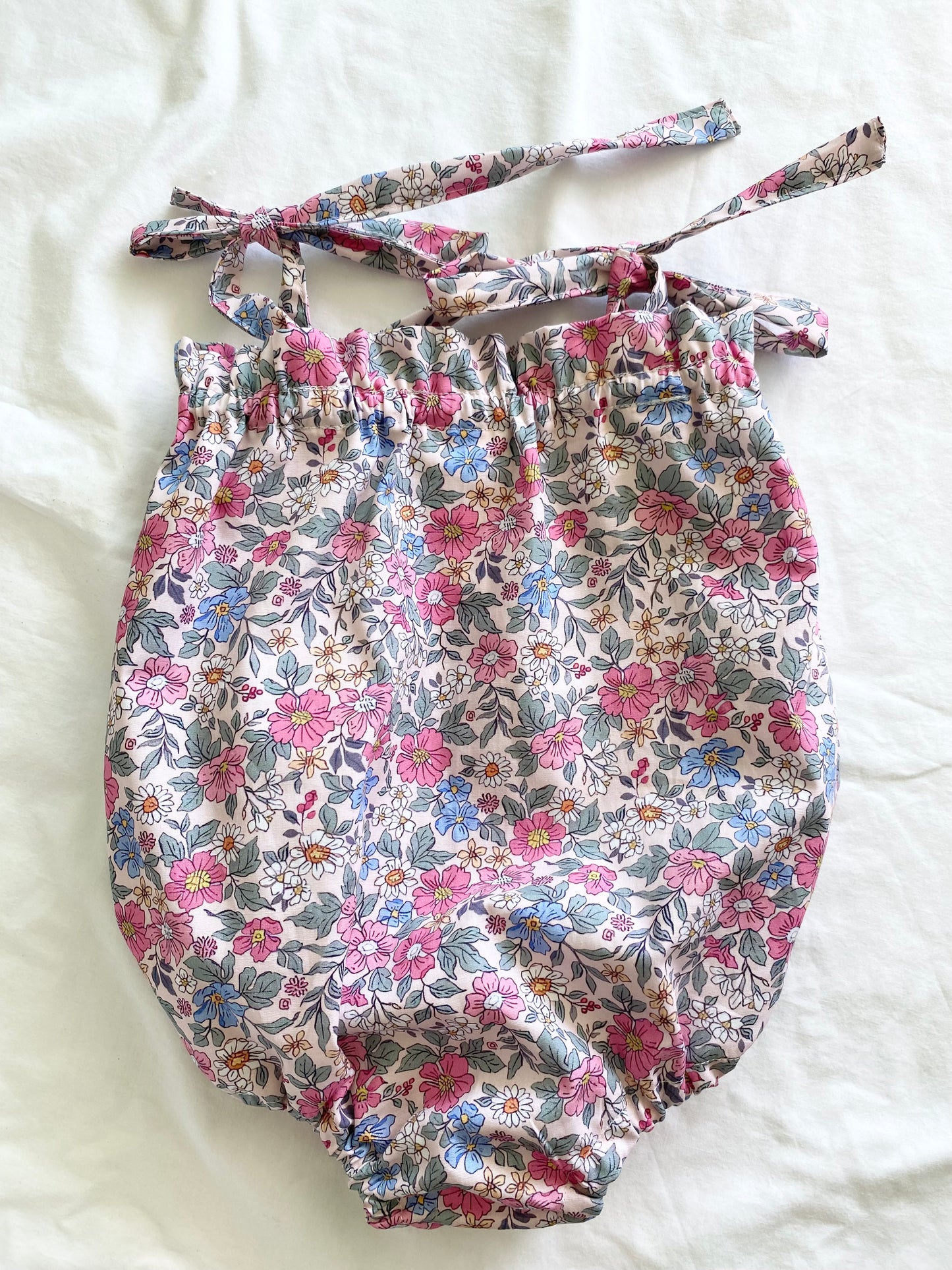 Libby Shoestring Romper - Cotton Pink Floral