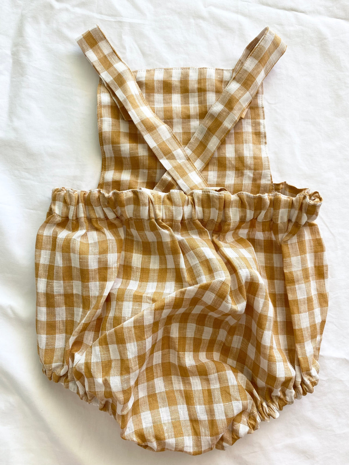 Unisex Romper - Pure Linen Mustard