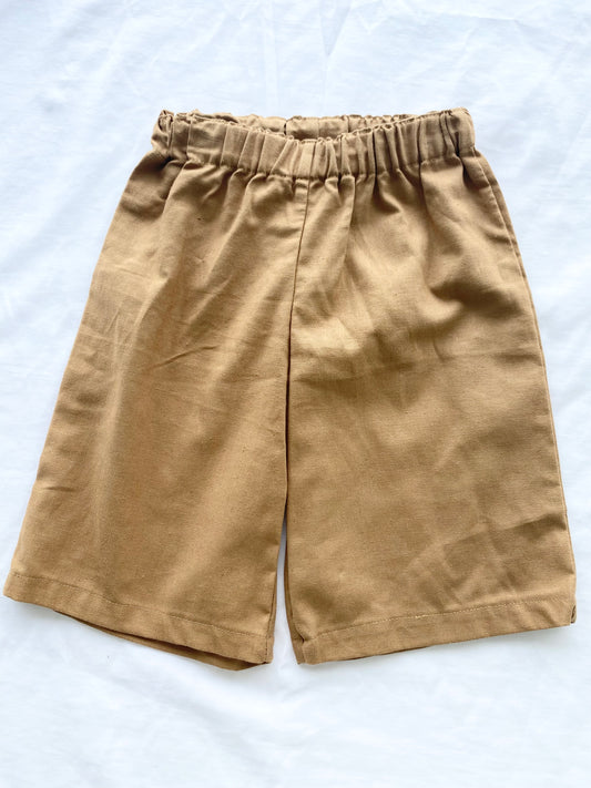 Unisex Wide Leg Colette Pants - Cotton Linen Blend - Latte