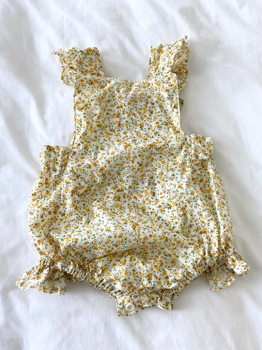 Marigold Romper - Lawn Cotton Autumn Toned Liberty