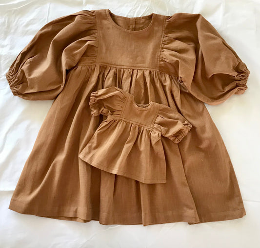 The Portia Dress - Spicy Mustard Cotton