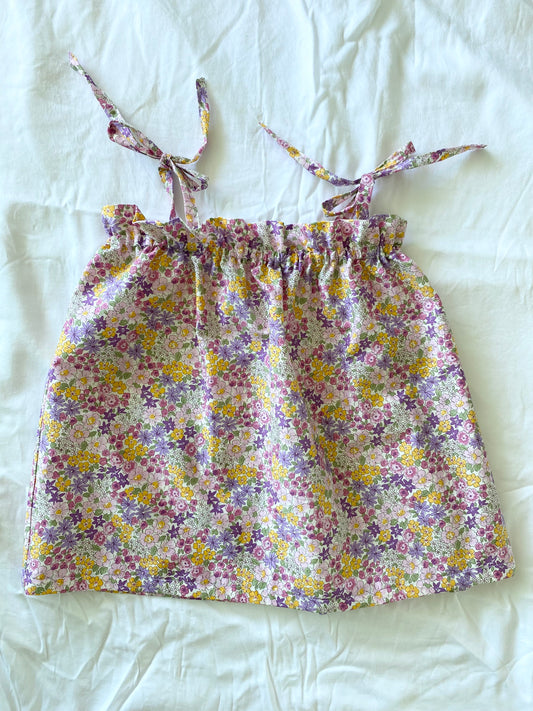Libby Shoestring Dress - Cotton Poplin Pink Mauve