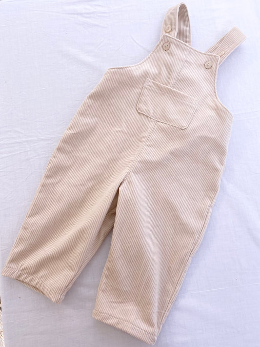 Cyrus Long Leg Overall - Corduroy- Bone