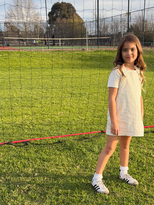 Sylvie Dress - Cotton Corduroy- Cream