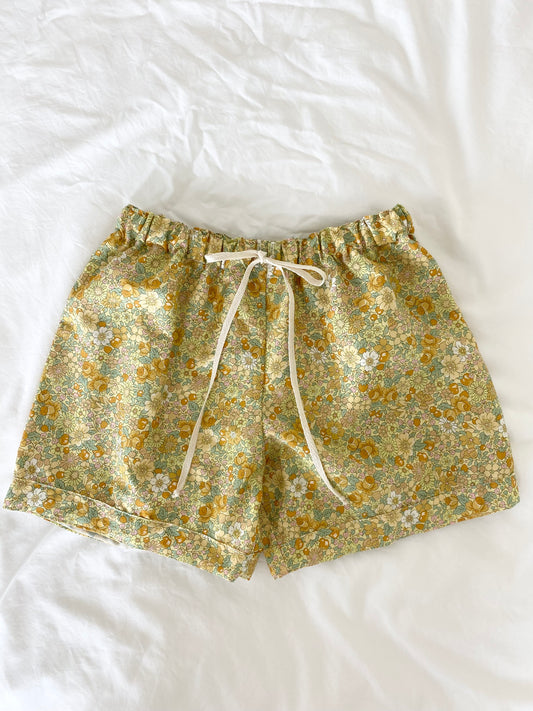 Libby Shorts - Japanese Poplin Gold Harvest