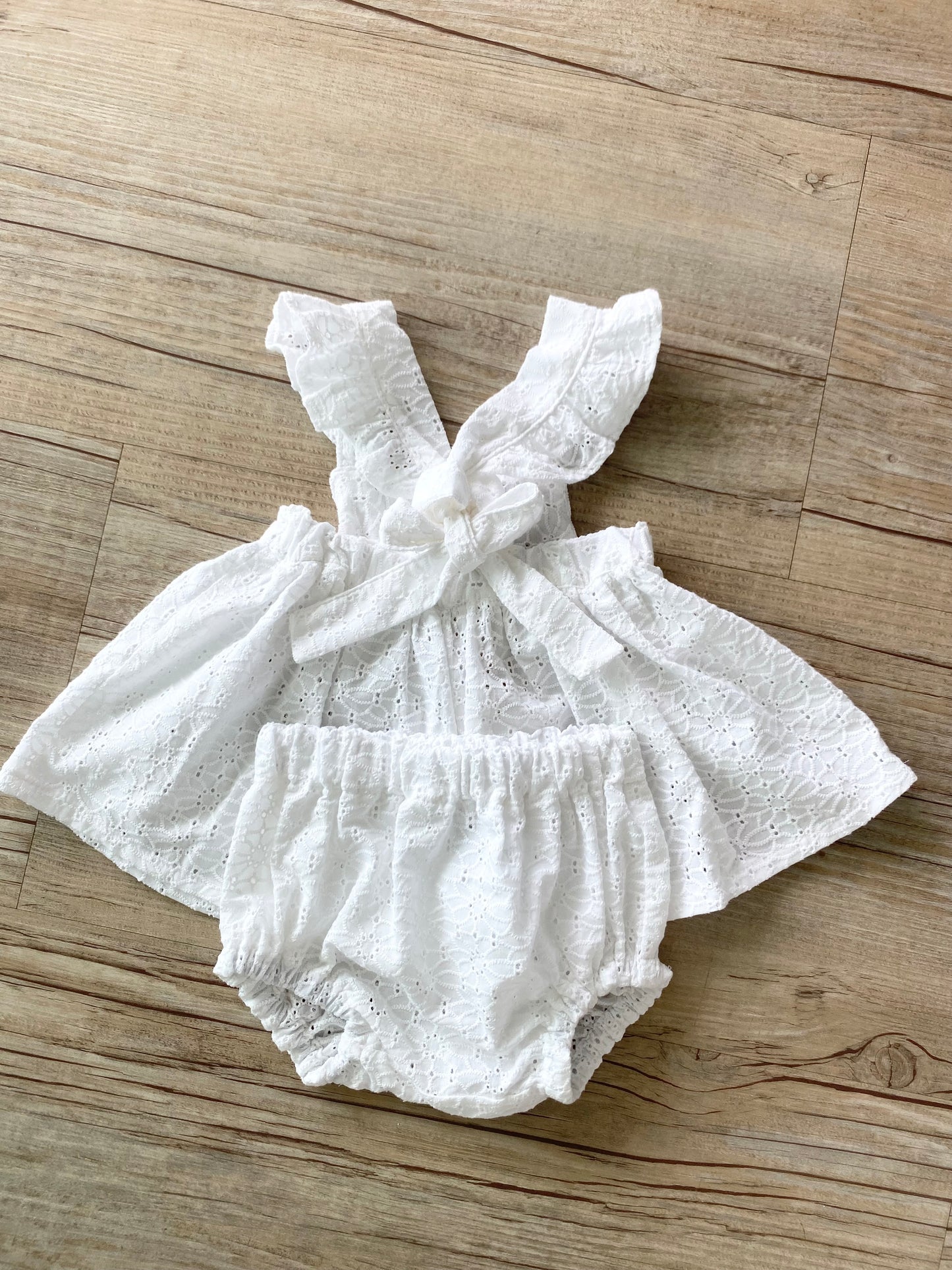 Marigold Peplum Set ~ White Cotton Broderie Anglaise