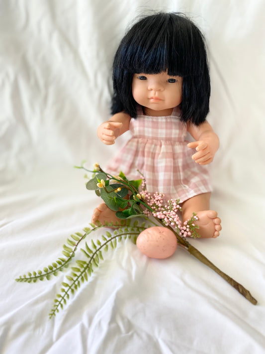 Dolls Marigold Dress - Pink Double Cloth Gingham