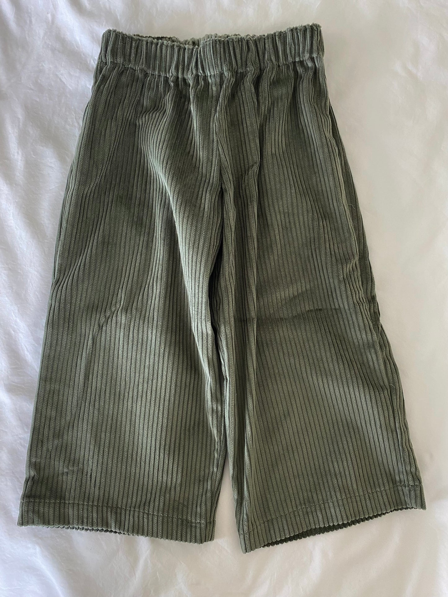 Unisex Basic Colette Pants - Wide Wale Corduroy - Basil