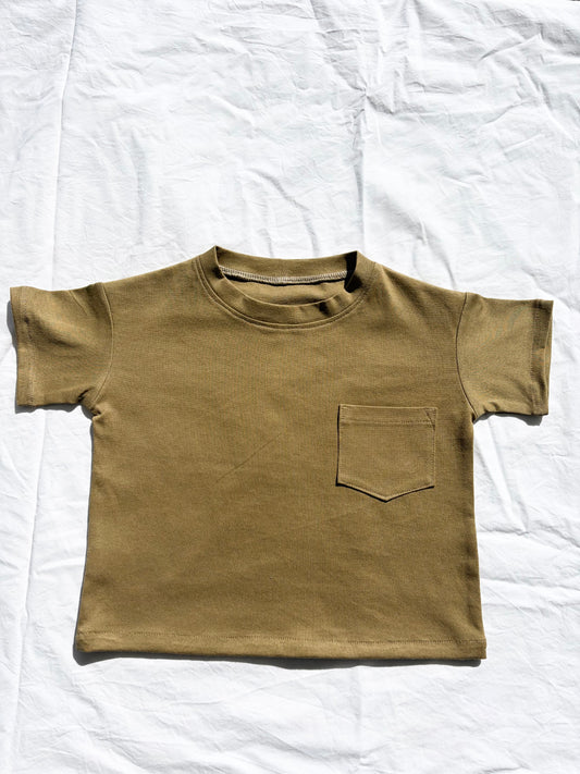 Unisex Basic T-Shirt - Comb Cotton Jersey - Olive