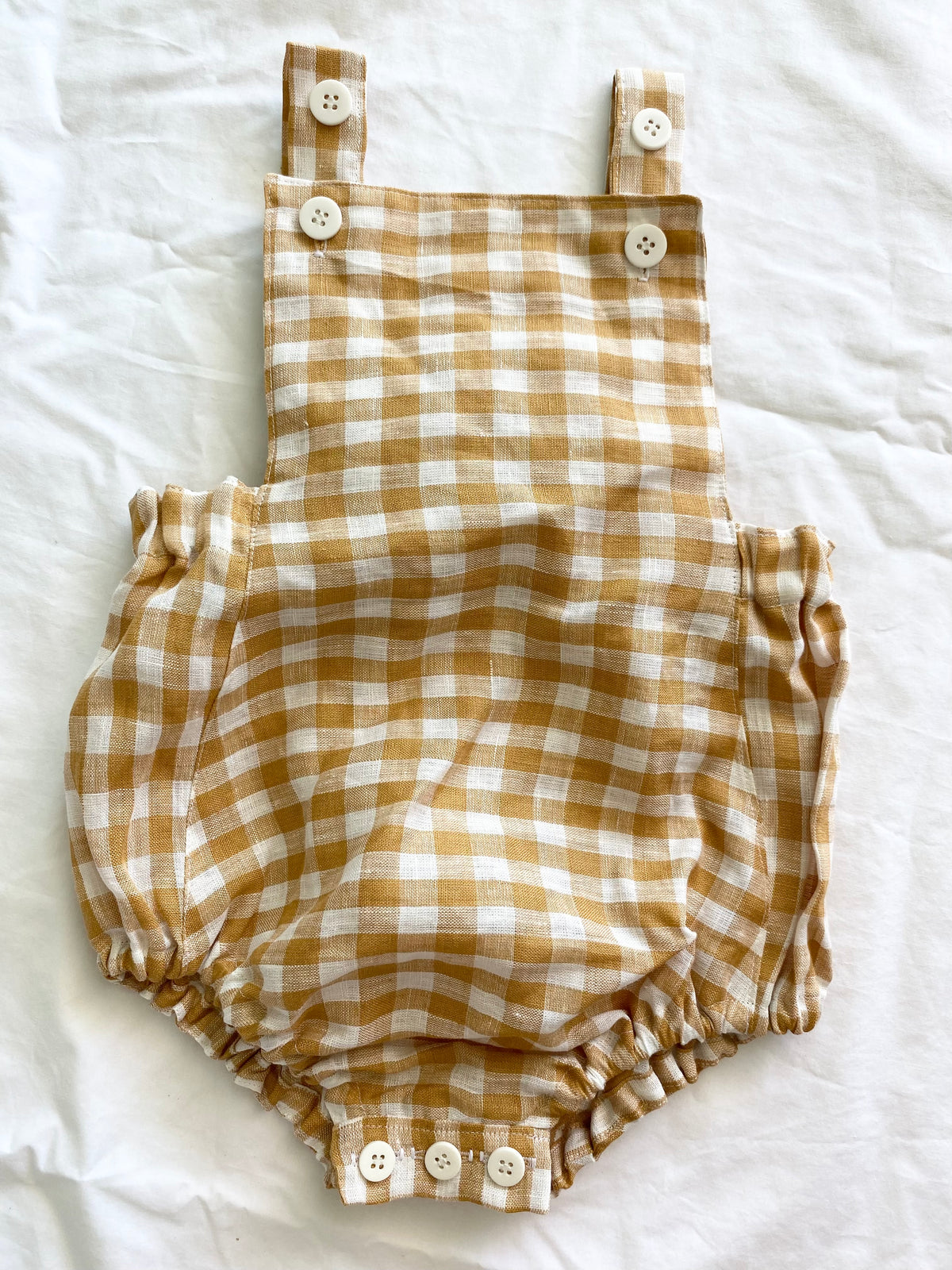 Unisex Romper - Pure Linen Mustard