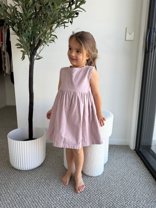 Isla Dress - Corduroy Cotton - Lilac
