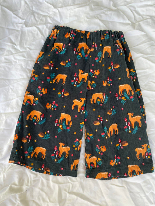 Sylvie Colette Pants - Corduroy Forest Green Native Deer