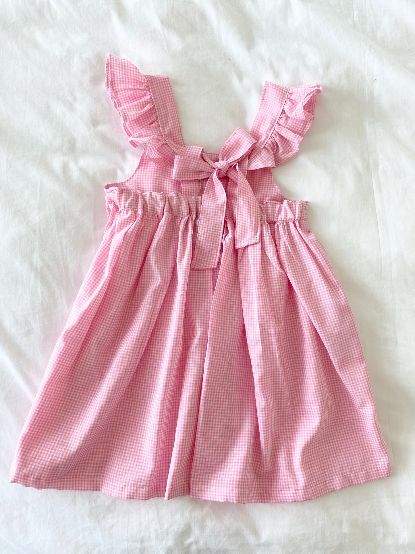Marigold Dress - Pink Gingham Cotton