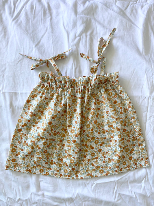 Libby Shoestring Dress - Cotton Poplin Fawn