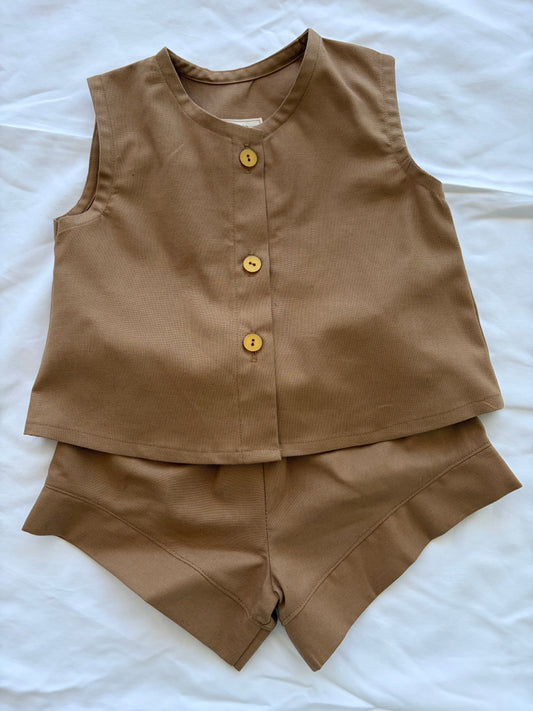 Unisex Cotton Linen Blend - Tan