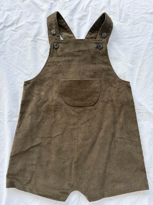 Boys Loose Fit Overalls - Corduroy- Khaki