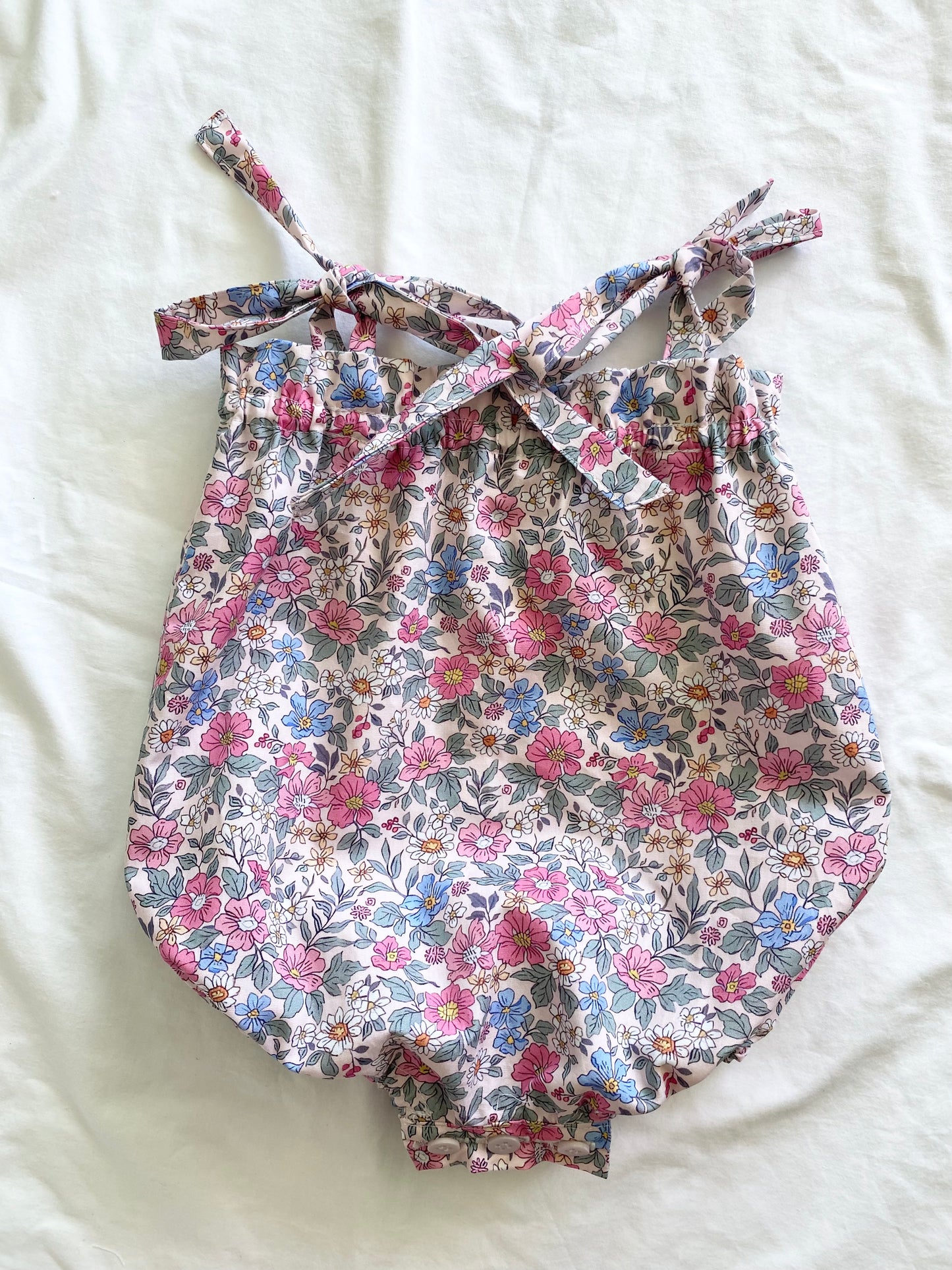 Libby Shoestring Romper - Cotton Pink Floral