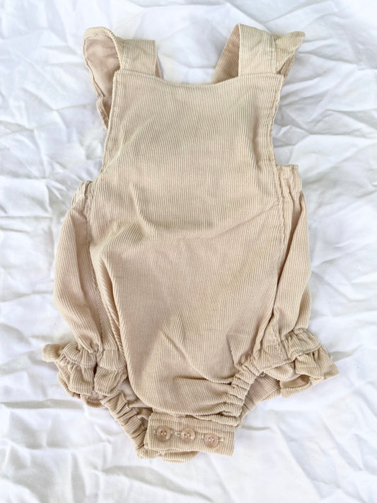 Marigold Romper - Corduroy Sand