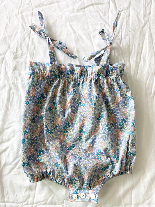 Libby Shoestring Romper - Cotton Poplin Mauve