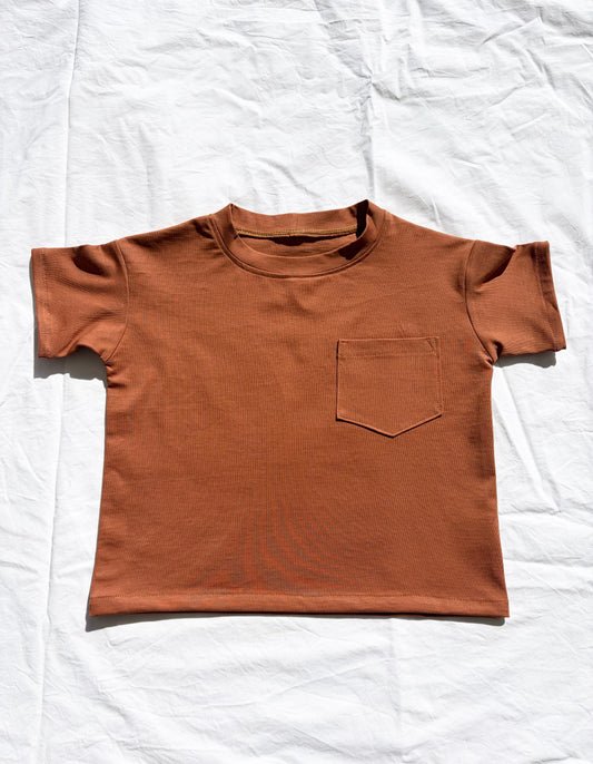Unisex Basic T-Shirt - Comb Cotton Jersey - Rust