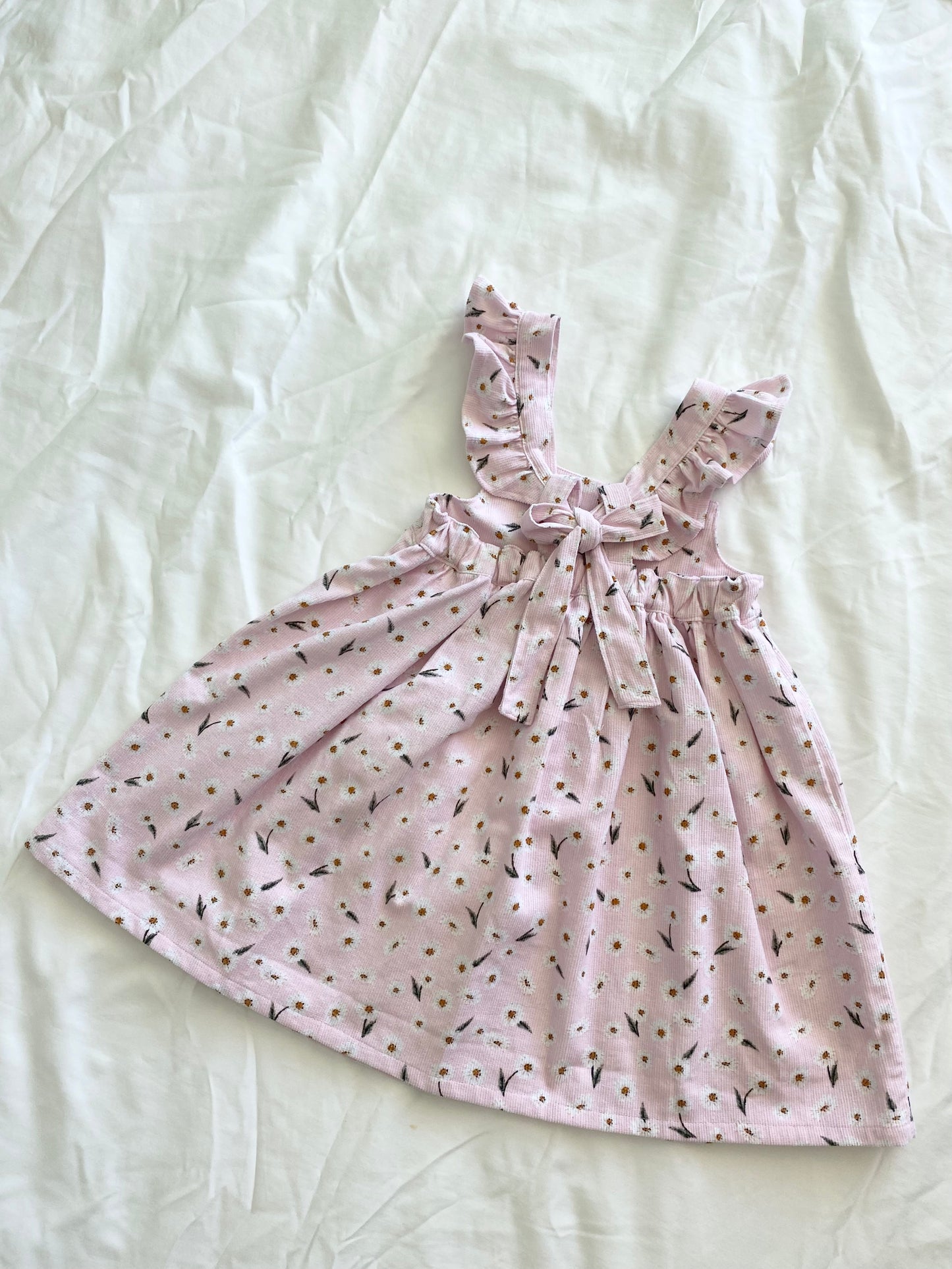 Marigold Dress - Corduroy Pink Daisy