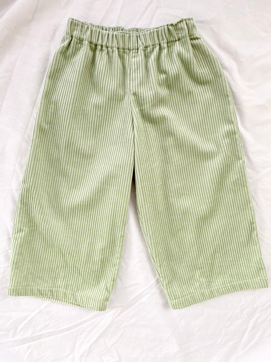 Unisex Basic Colette Pants - Wide Wale Corduroy Mint Green