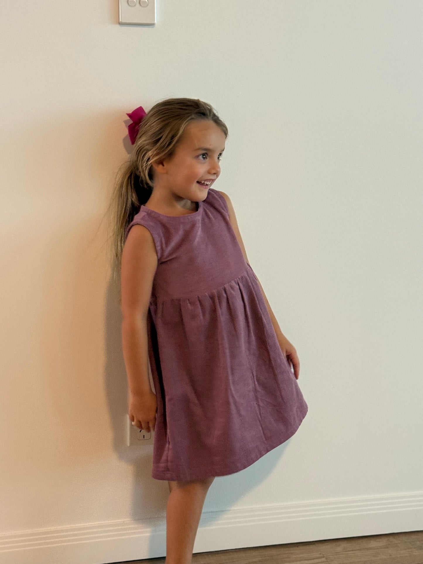Isla Dress - Corduroy cotton - Light Plum