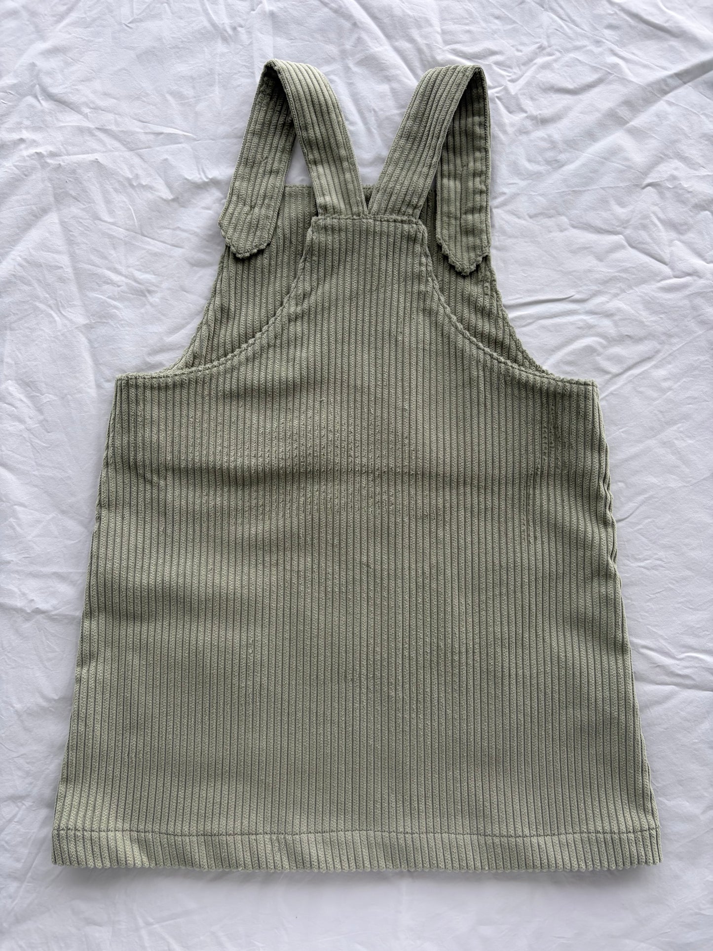 Sylvie Pinafore - Wide Wale Corduroy- Mint Green