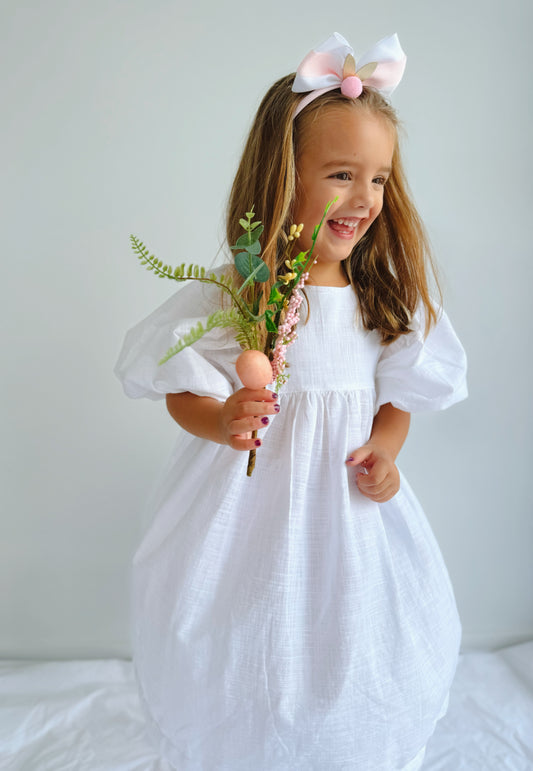 The Portia Dress - White Cotton