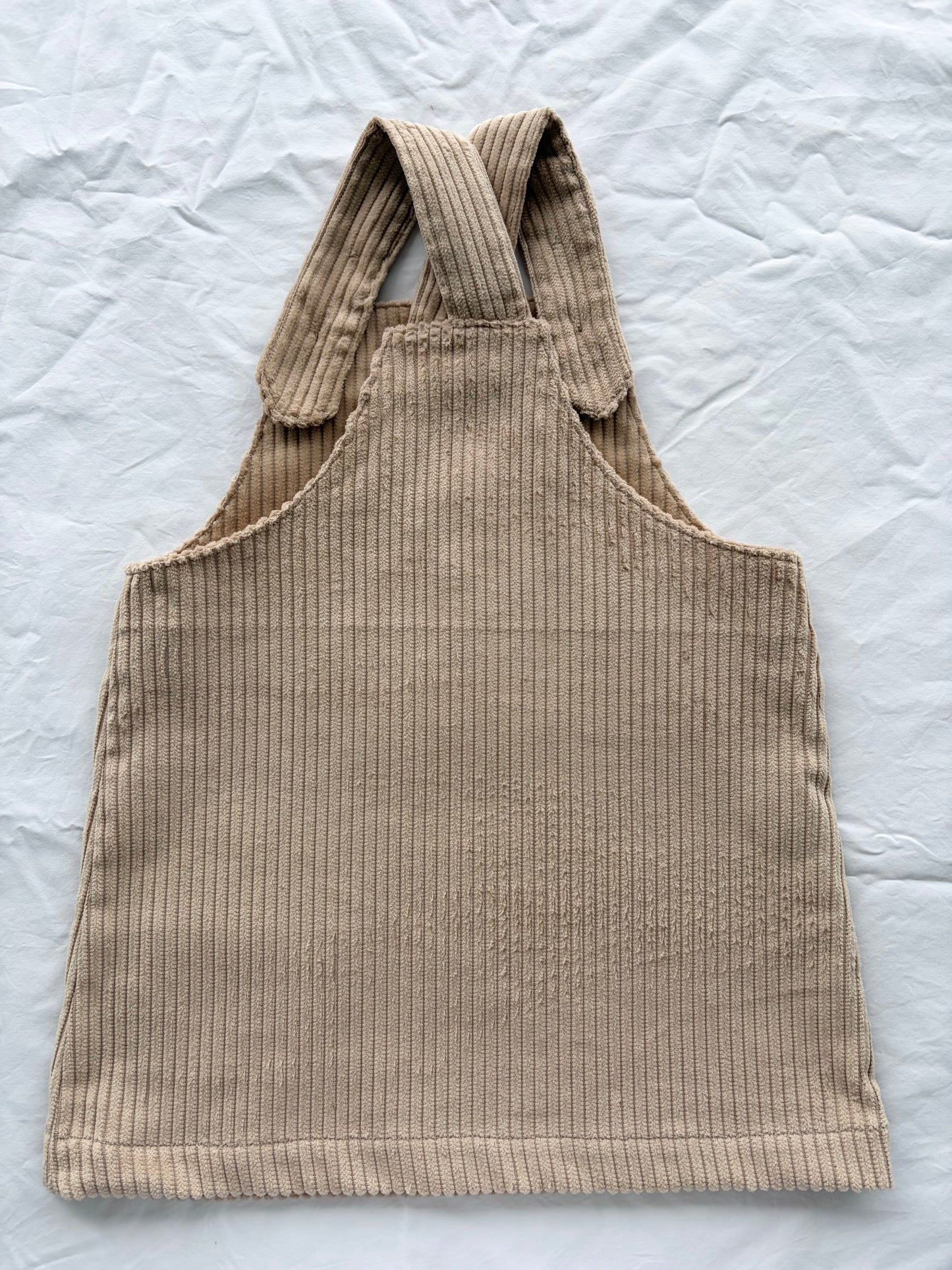 Sylvie Pinafore - Wide Wale Corduroy -Sand