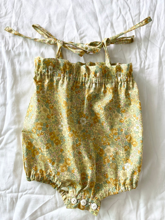 Libby Shoestring Romper - Cotton Poplin Gold Harvest