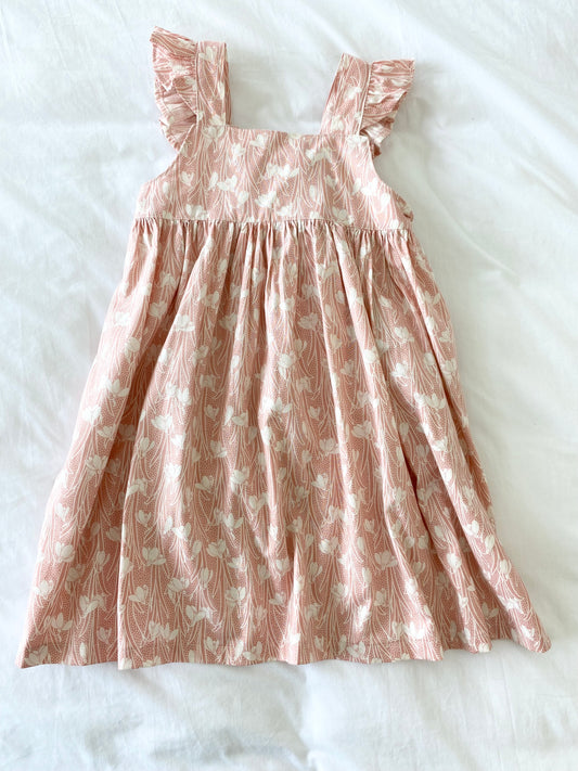 Marigold Dress - Lilly Dusty Pink Cotton